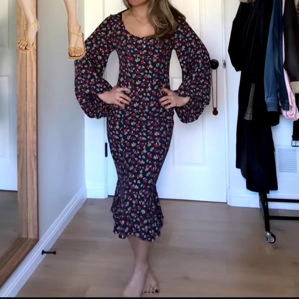 💞 SOLD 💞 Staud Demi Mushroom Lara Midi Dress - Picture 8 of 8
